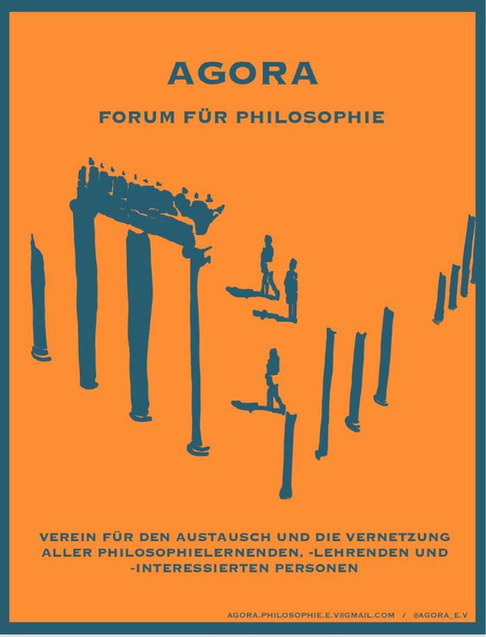 AGORA Plakat mit Säulen